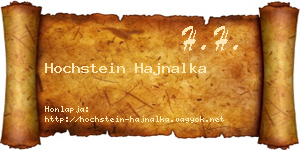 Hochstein Hajnalka névjegykártya