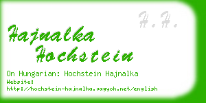 hajnalka hochstein business card